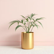 Gold-tone decorative flower pots