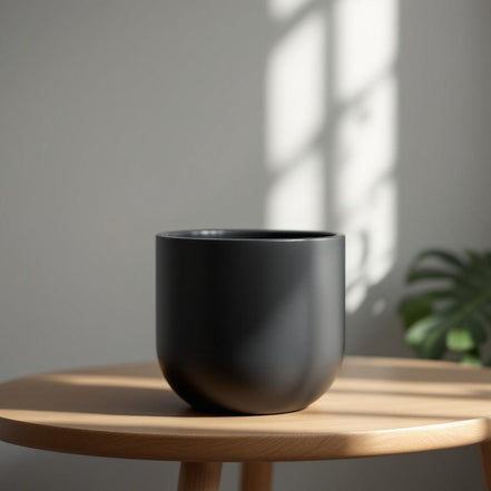 Noir Classic – Black Flower Pot