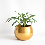 Gold-tone decorative flower pots