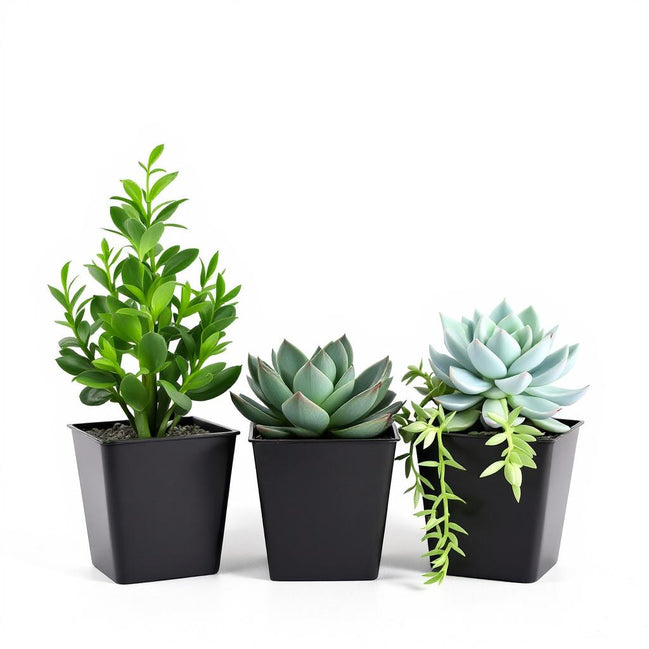 Plant with pot, 6 cm 3 pack