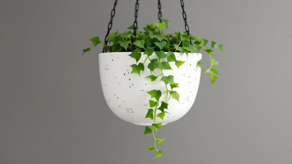 Skyline – Modern Hanging Planter in White