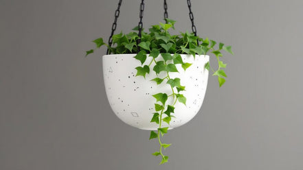 Skyline – Modern Hanging Planter in White
