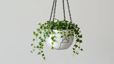 Skyline – Modern Hanging Planter in White