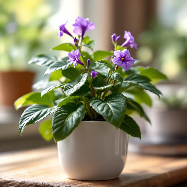 Violet in a pot