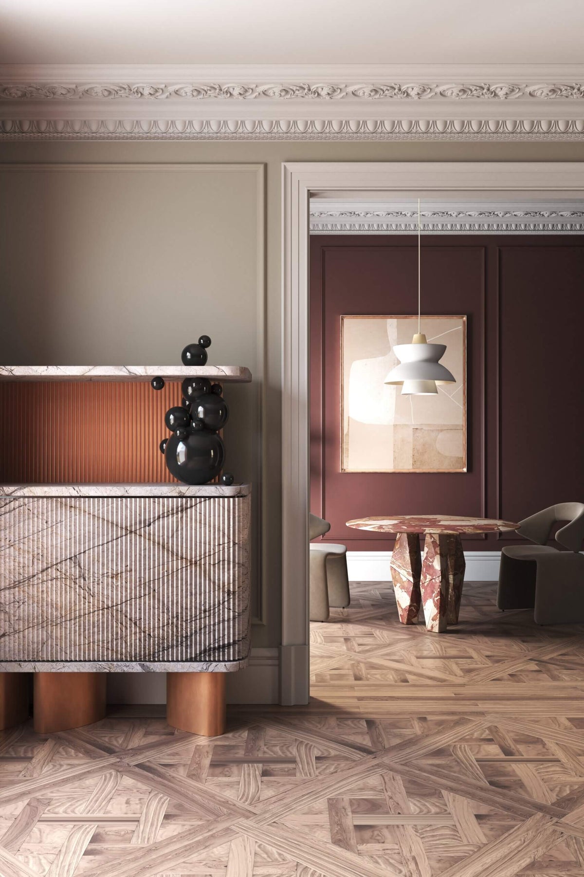 EDGE sliding bar cabinet